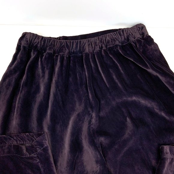 VTG CP Shades San Francisco Crushed Velvet Pants Logenlook Elastic Waist Sz S -M - Picture 6 of 16
